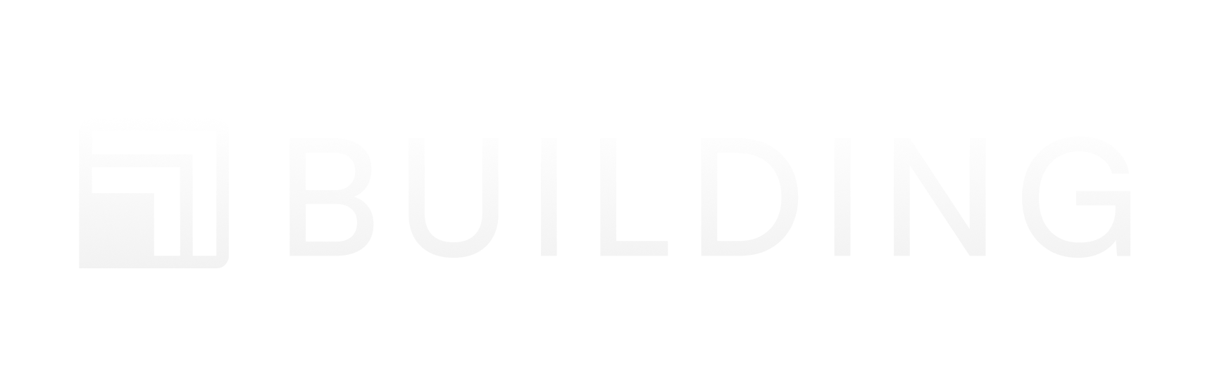 Building logo, white